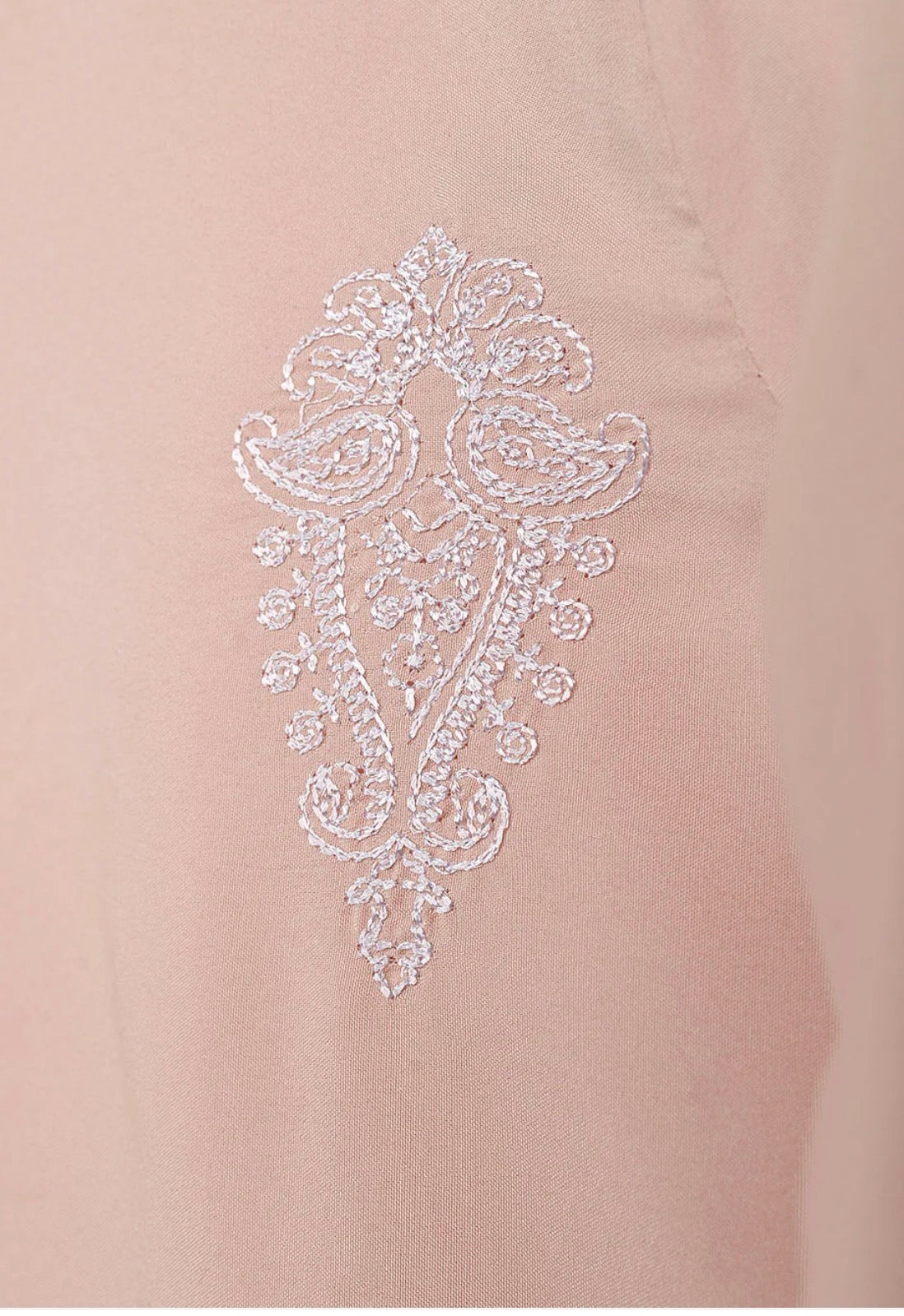 Blush Pink Printed Kurta with White Palazzo Set