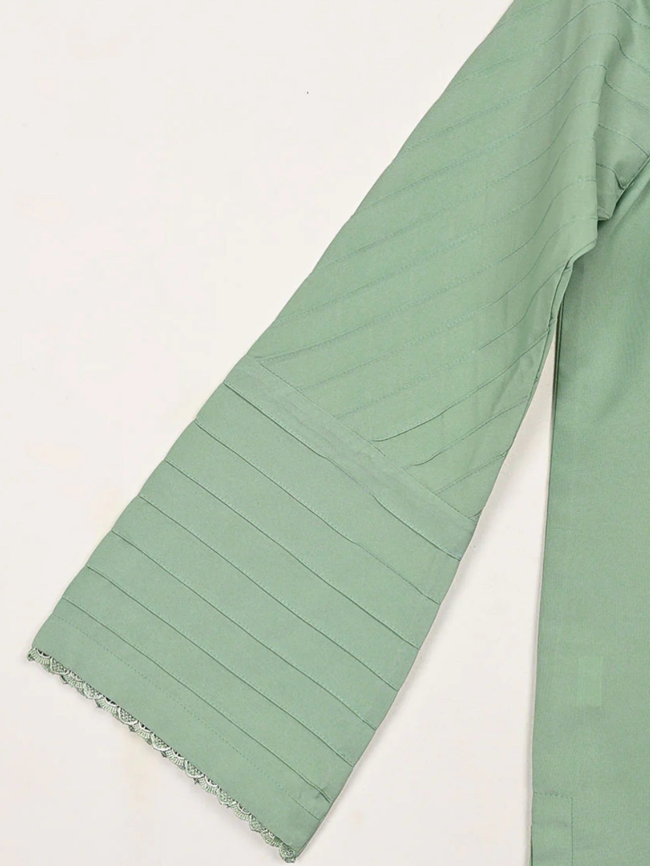 Mint Serenity Kurta Set With Farshi Shalwar